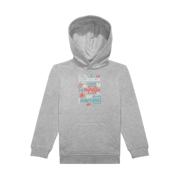 sweat capuche enfant Sports Grey humour-et-Science