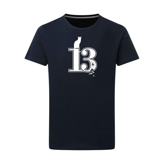 Superstition Blanc -Flex Blanc sur T-shirt SG  Navy  5XL