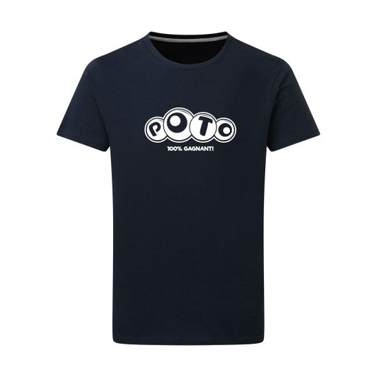 Poto Blanc -Flex Blanc sur T-shirt SG  Navy  5XL