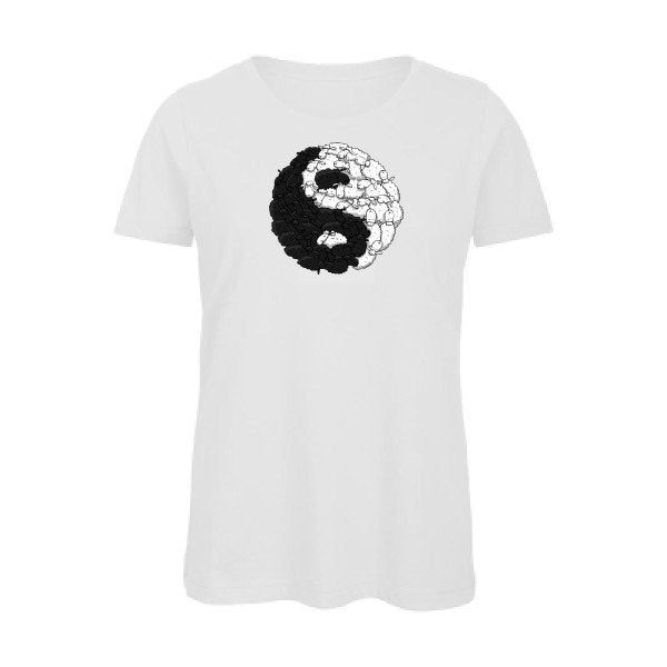 Mouton-Yin-Yang- - t-shirt original femme White
