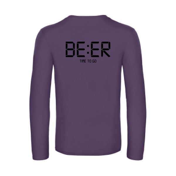 time to go - t shirt- manches- longues- original- humour- Urban Purple impression Dos
