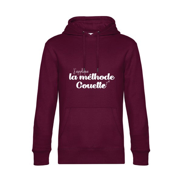 La-methode-Couette sweat shirt original Burgundy flex Blanc impression Face