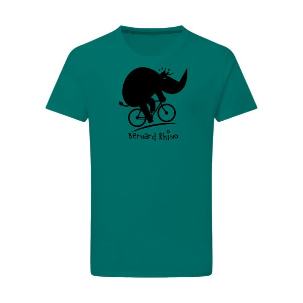 Bernard Rhino noir -Flex noir sur T-shirt SG  Emerald Green  2XL