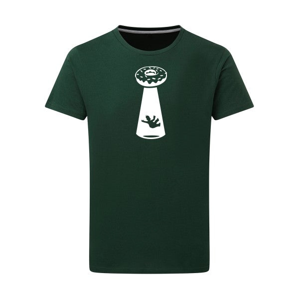 Donut Ovni Blanc -Flex Blanc sur T-shirt SG  Bottle Green  2XL