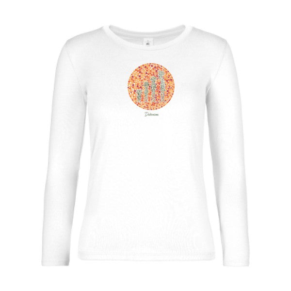 t-shirt lsl femme Daltonisme-B&C-E190-LSL-women--T-shirt-femme-manches-longues White flex 