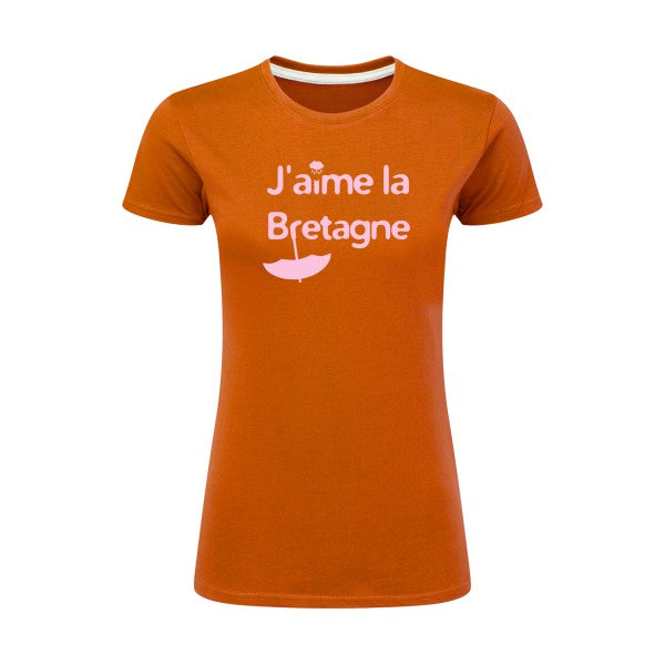 J'aime la Bretagne |Rose |T shirt original femme|SG