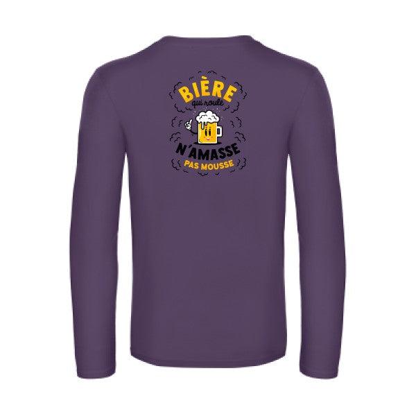 biere-qui-roule-t-shirt-manches-longues-original-humour -Urban Purple