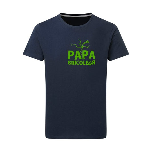 Papa bricoleur - Flex Vert pomme Tshirt original Denim  XL