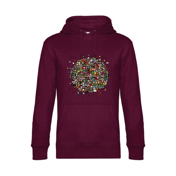Planete-Pop-Culture- Sweat à capuche original Burgundy - RueDuTeeshirt