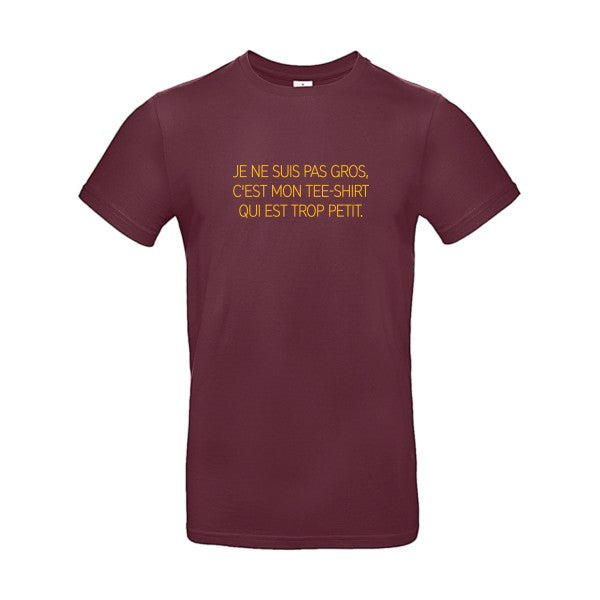 Je ne suis pas gros...Flex jaune or- T-shirt E190|Burgundy||2XL