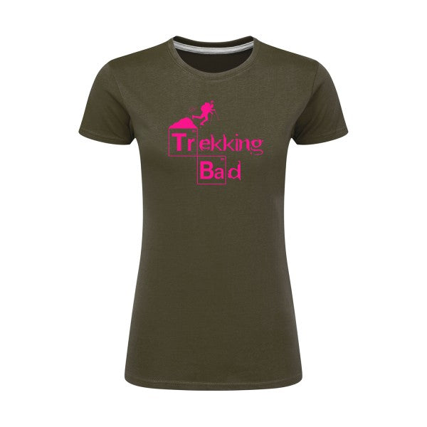 Trekking bad | Rose Fluo |T shirt original femme|SG