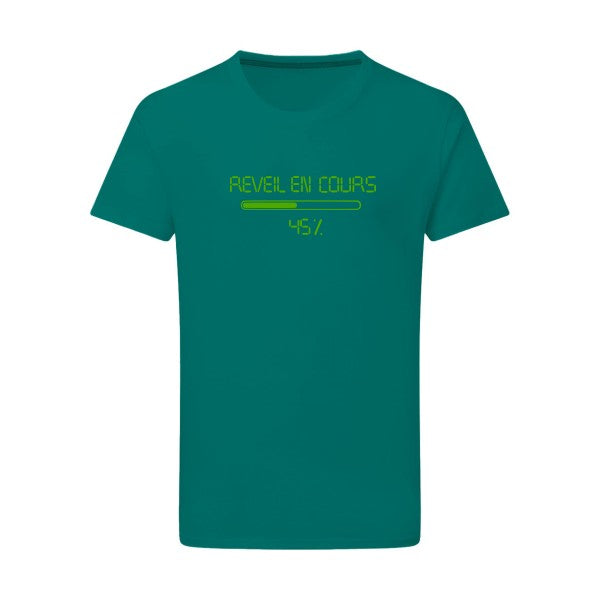 réveil en cours... loading... vert pomme -Flex vert pomme sur T-shirt SG  Emerald Green  2XL