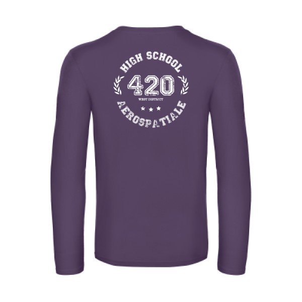 very high school - t shirt- manches- longues- original- humour- Urban Purple impression Dos