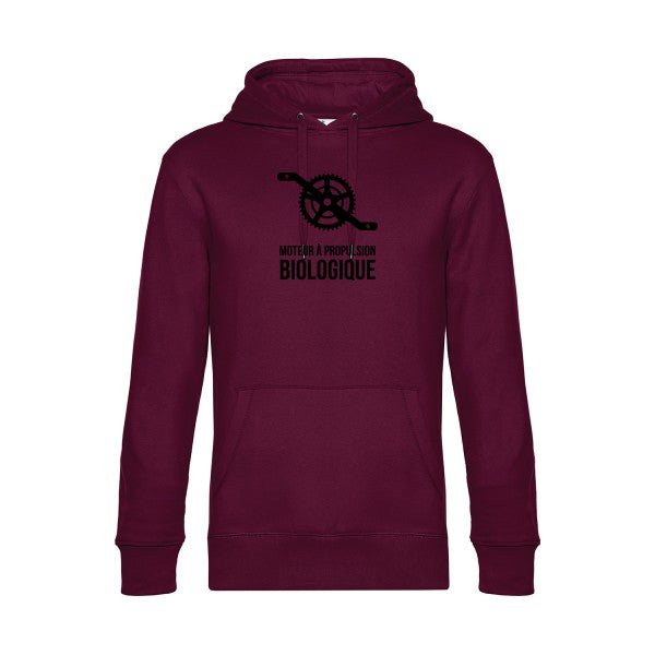 Cyclisme-&-ecologie sweat shirt original Burgundy flex Noir impression Face