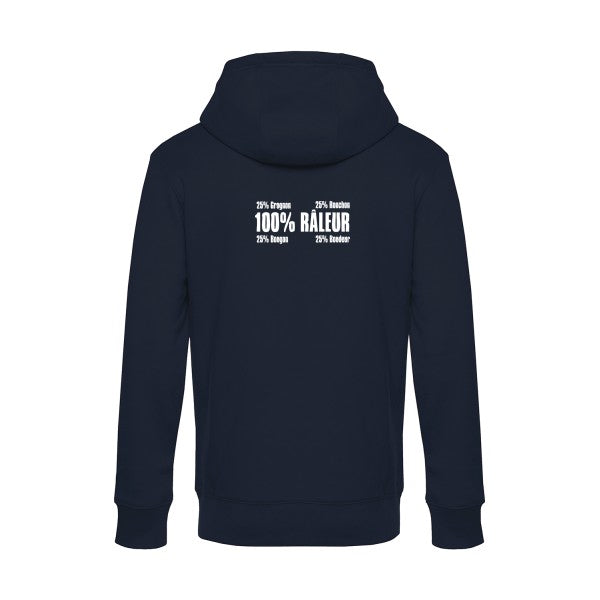 Raleur sweat shirt original Navy Blue flex Blanc impression Dos