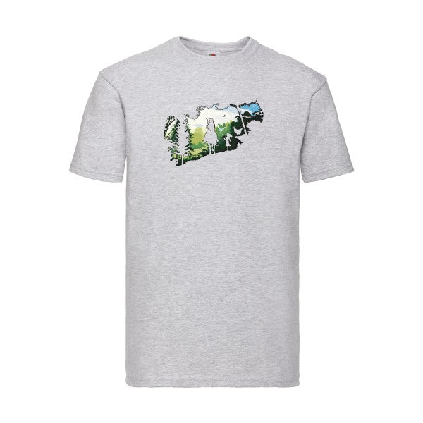 Adventure link Fruit of the loom 205 g/m² T-shirt/ heather grey