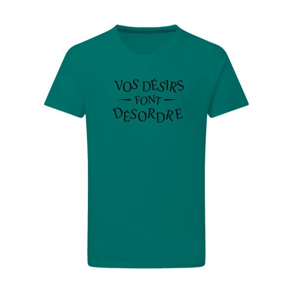 Désordre noir -Flex noir sur T-shirt SG  Emerald Green  2XL