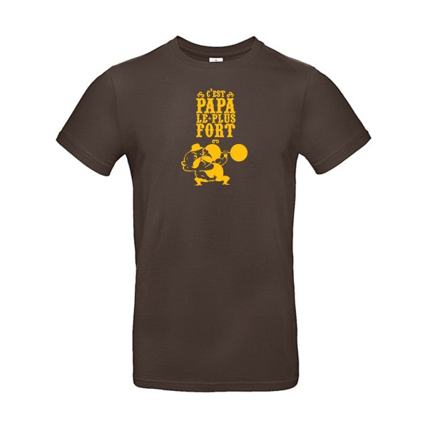 C'est qui le plus fort ?Flex jaune or - E190 T-shirt|Brown||2XL