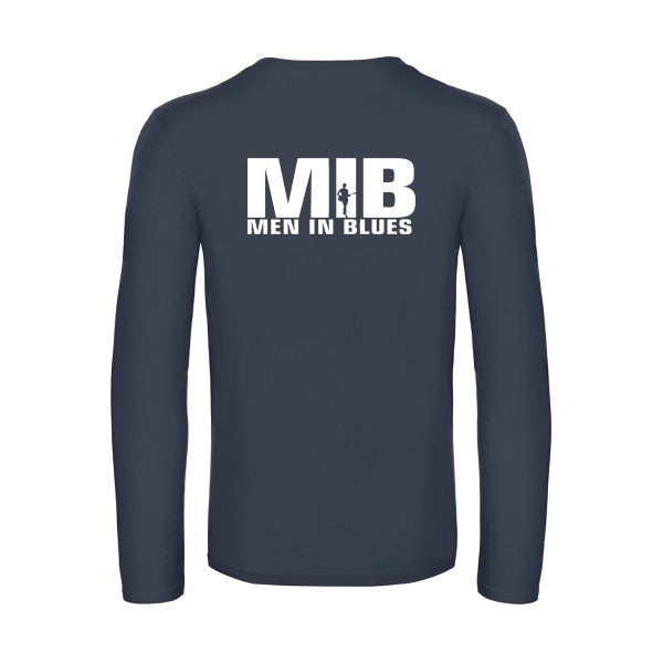 men in blues - t shirt- manches- longues- original- humour- Navy impression Dos