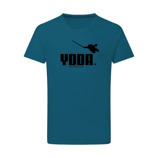 Yoda noir -Flex noir sur T-shirt SG  Petrol  2XL