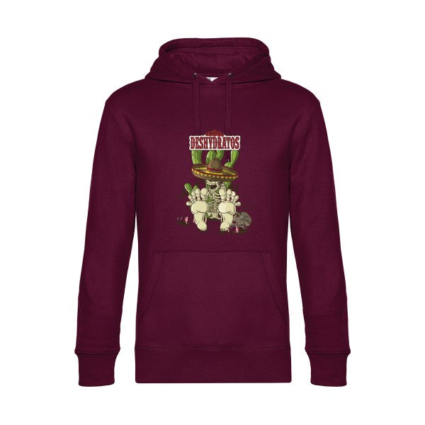 deshydratos- Sweat à capuche original Burgundy - RueDuTeeshirt