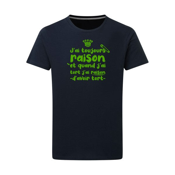 J'ai toujours raison - Flex Vert pomme Tshirt original Navy  5XL