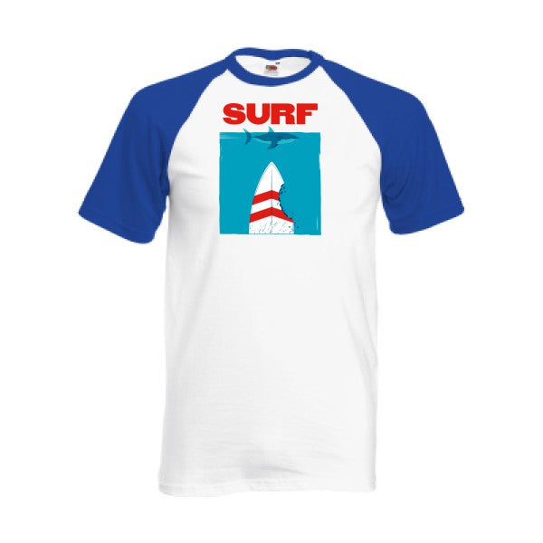 T-shirt fruit of the loom baseball  couleur White/Royal