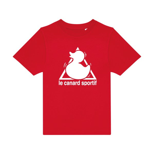 T-shirt original enfant Canard-Sportif couleur Red- flex Blanc