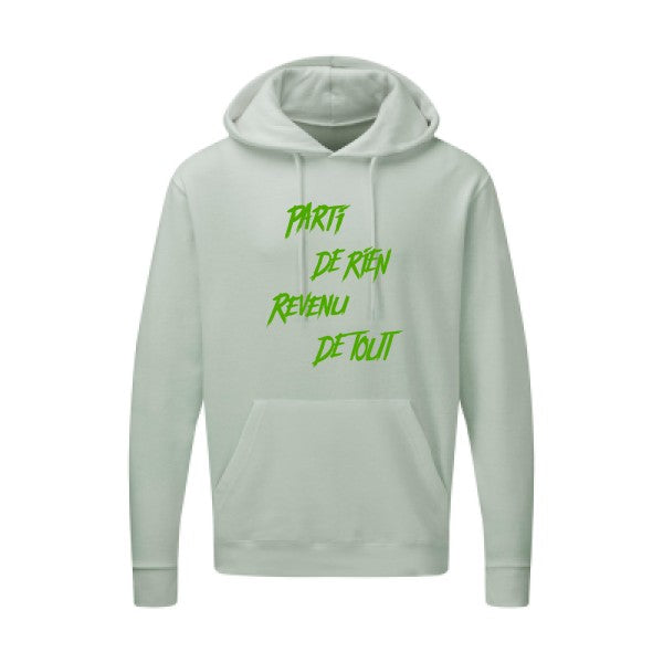 Parti de rien |Sweat  capuche humoristique Vert pomme 