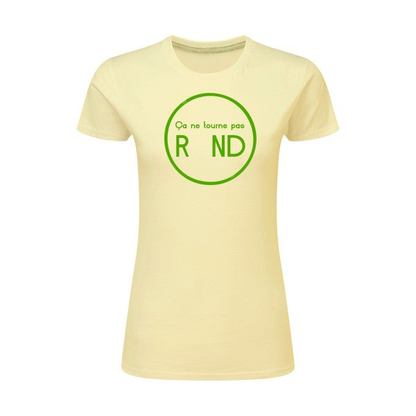 ça ne tourne pas rond !| Vert pomme |T shirt original femme|SG