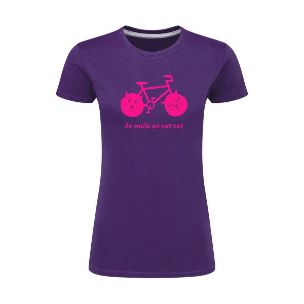 cat-cat bike | Rose Fluo |T shirt original femme|SG