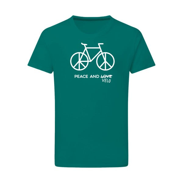 Peace and vélo - Flex Blanc Tshirt original Emerald Green  2XL