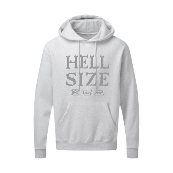 HELL SIZE |Sweat capuche imprimé|Gris