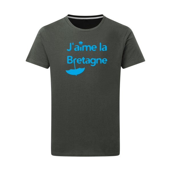 J'aime la Bretagne - Flex bleu clair Tshirt original Charcoal  5XL