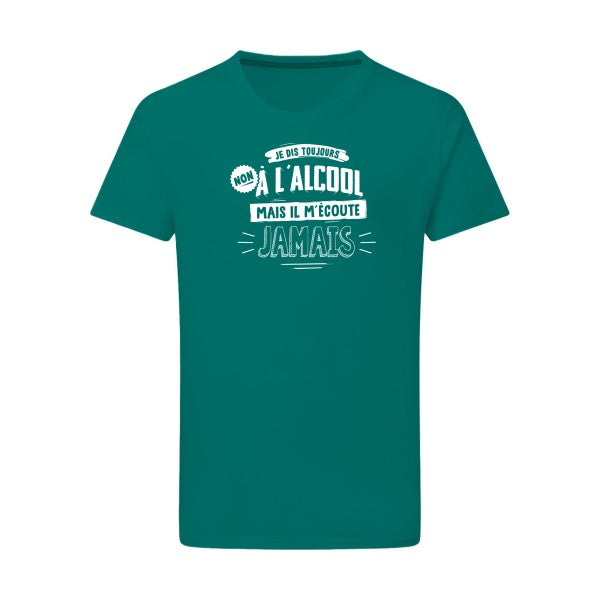 Non à l'alcool  - Flex Blanc Tshirt original Emerald Green  2XL