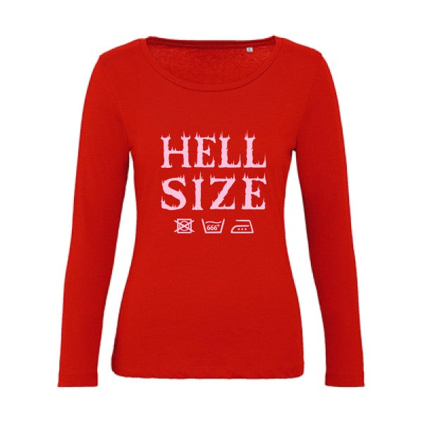 HELL SIZE ! Rose |   T shirt manches longues femme|100% bio