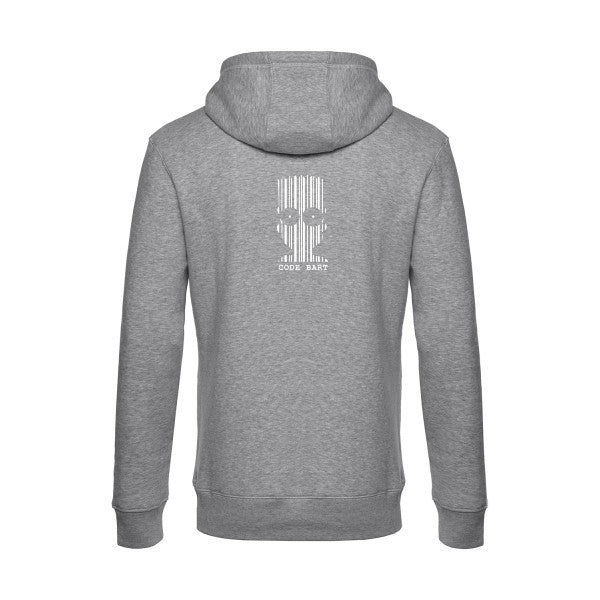 Code-Bart sweat shirt original Heather Grey flex Blanc impression Dos