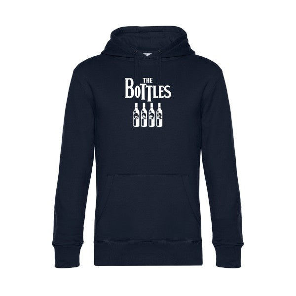 The-Bottles sweat shirt original Navy Blue flex Blanc impression Face