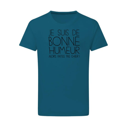 BONNE HUMEUR noir -Flex noir sur T-shirt SG  Petrol  2XL