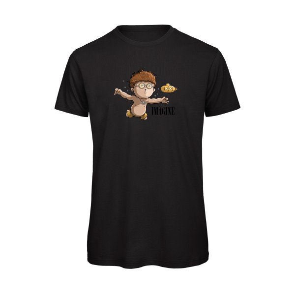 T-shirt humour original imagine T Shirt couleur Black