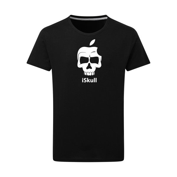 iSkull Blanc -Flex Blanc sur T-shirt SG  Dark Black  4XL