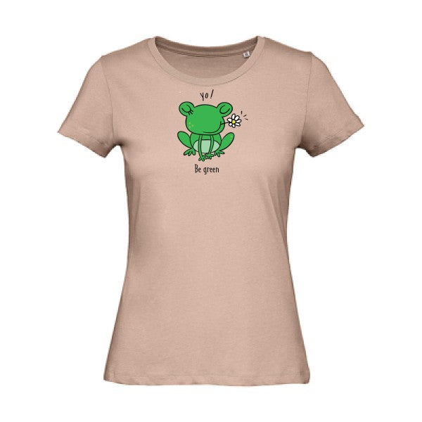 Be-Green-- - t-shirt original femme Millennial Pink