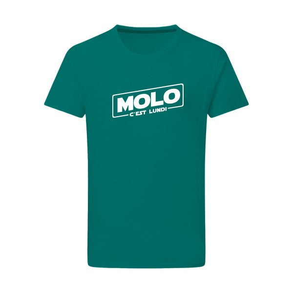 Molo c'est lundi Blanc -Flex Blanc sur T-shirt SG  Emerald Green  2XL