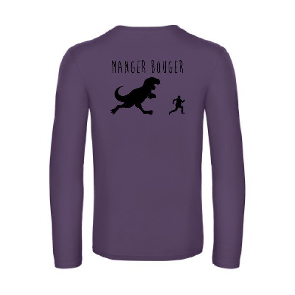 manger bouger - t shirt- manches- longues- original- humour- Urban Purple impression Dos