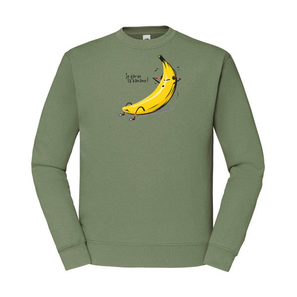 Je garde la banane ! Fruit of the loom 280 g/m² Sweat shirt