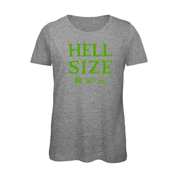 T shirt humour bio femme   femme bio|HELL SIZE ! Vert pomme 