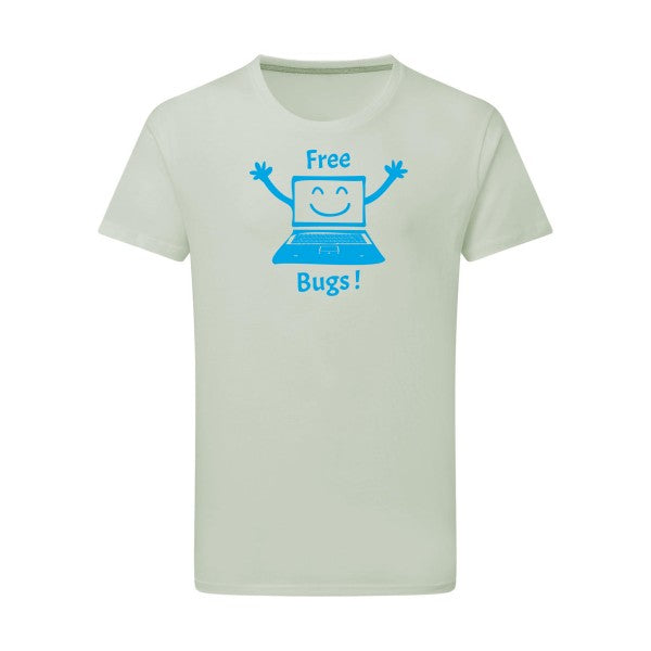 FREE BUGS ! - Flex bleu clair Tshirt original Pastel Macchiato  2XL