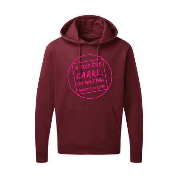 Cercle vicieux |Sweat  capuche humoristique Rose fluo 