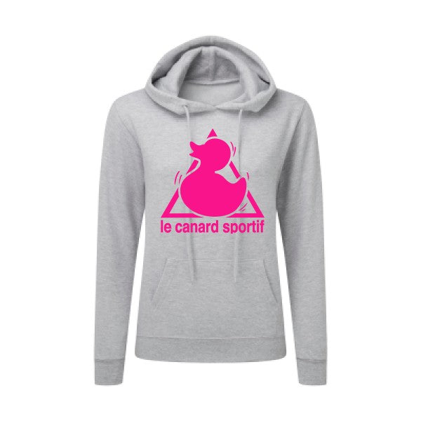 Canard Sportif Rose Fluo |Sweat original à capuche Femme