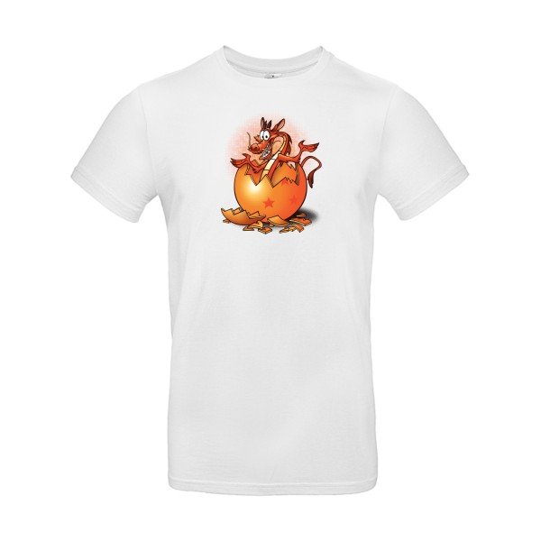 T-shirt humour original Dragon Surprise T Shirt couleur White
